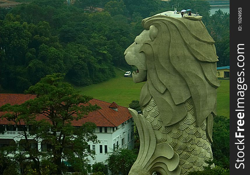 Singapore lion in santosa island
