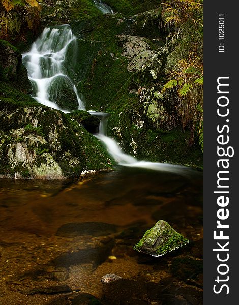 Autumn stream in Giant mountains in Czech republic