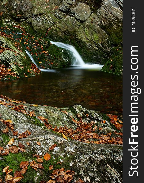 Autumn stream in Giant mountains in Czech republic