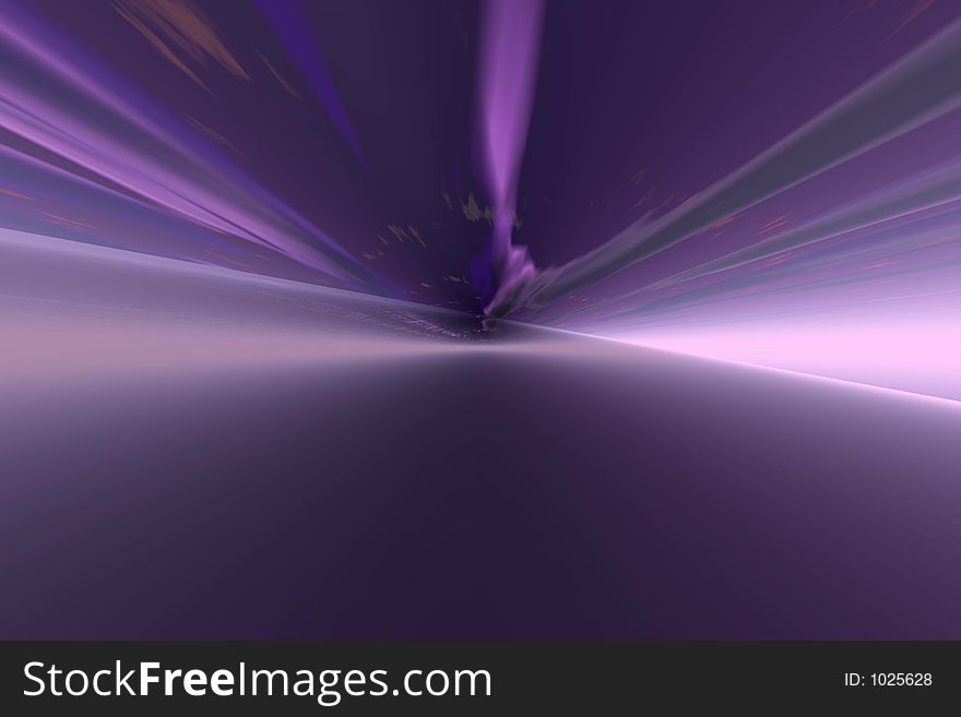 3D render illustration of an abstract violet space. 3D render illustration of an abstract violet space