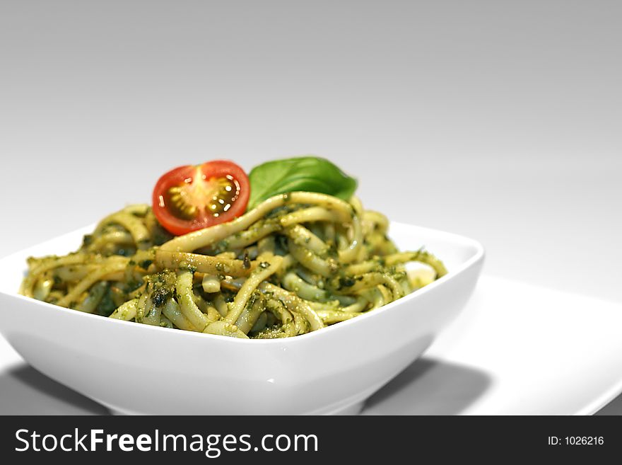 Noodles with pesto