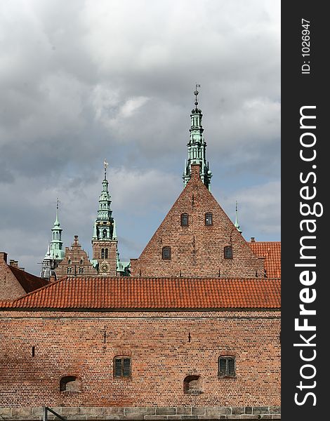 Castle  of  hilleroed in denmark (overall view). Castle  of  hilleroed in denmark (overall view)