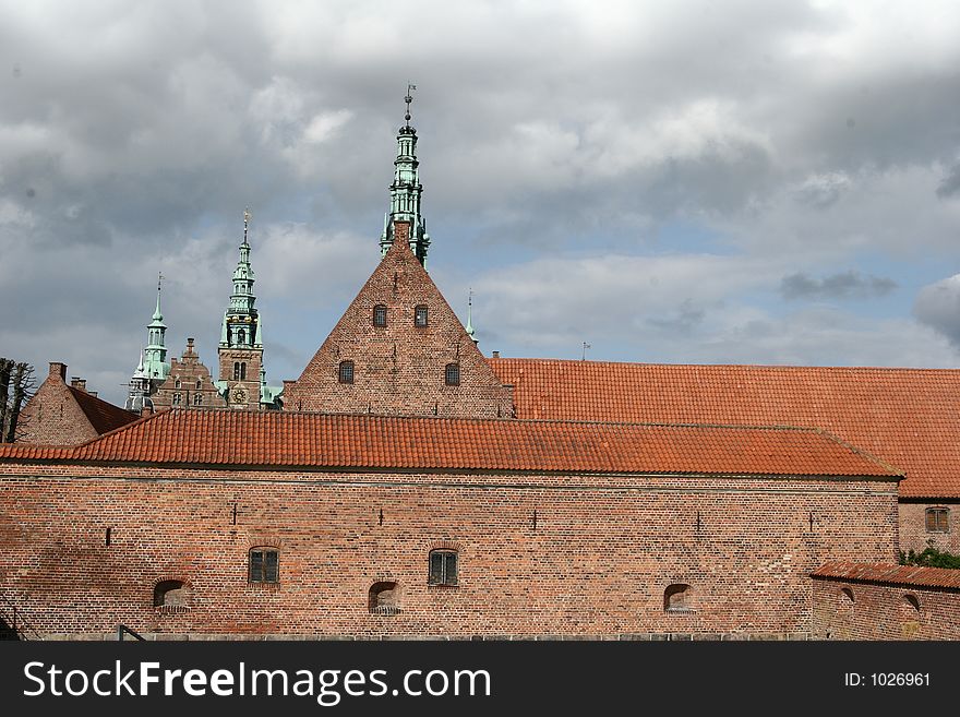 Castle  of  hilleroed in denmark (overall view). Castle  of  hilleroed in denmark (overall view)