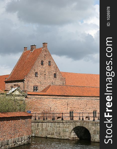 Castle  of  hilleroed in denmark (overall view). Castle  of  hilleroed in denmark (overall view)