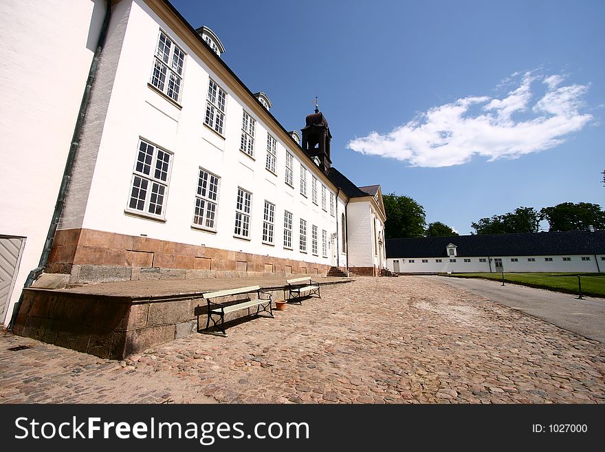 Castel of fredensborg in denmark a sunny sommer day. Castel of fredensborg in denmark a sunny sommer day