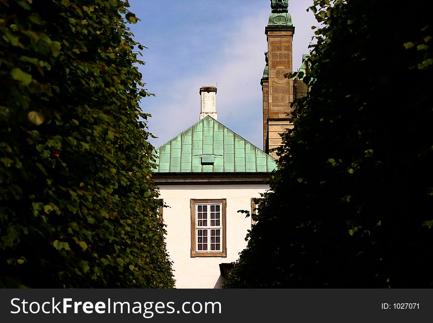 Castel of fredensborg in denmark a sunny sommer day. Castel of fredensborg in denmark a sunny sommer day