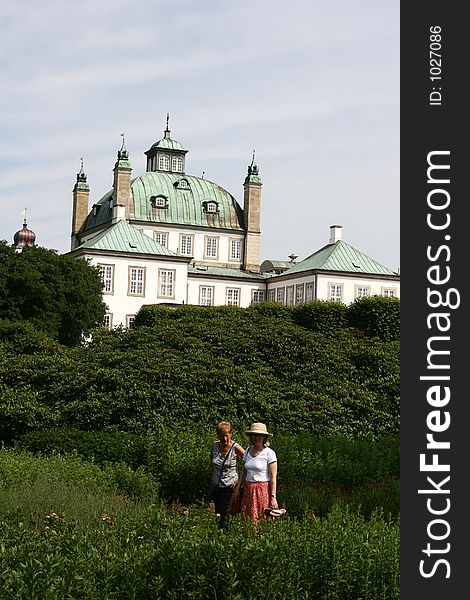 Castel of fredensborg in denmark a sunny sommer day. Castel of fredensborg in denmark a sunny sommer day