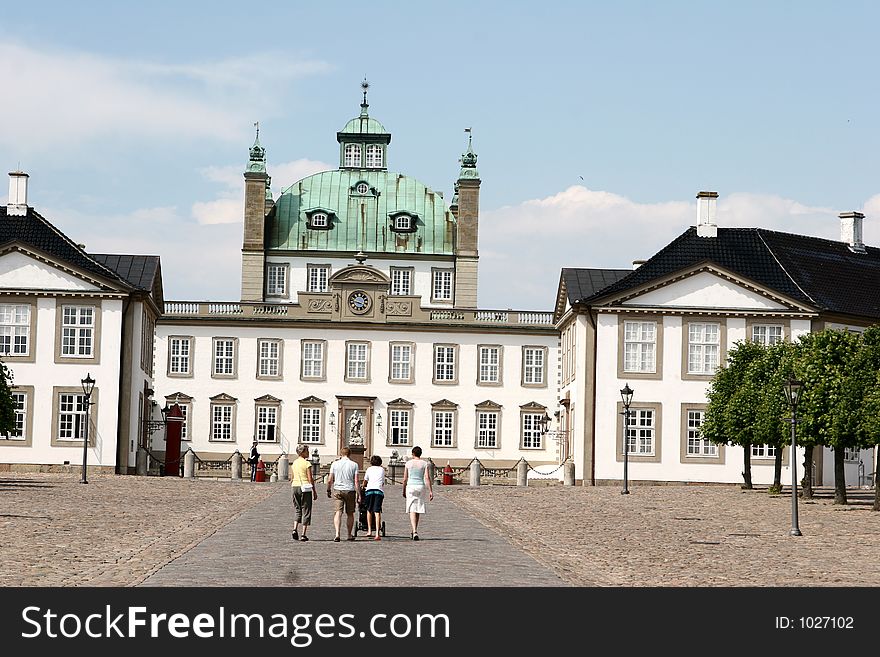 Castel of fredensborg in denmark a sunny sommer day. Castel of fredensborg in denmark a sunny sommer day
