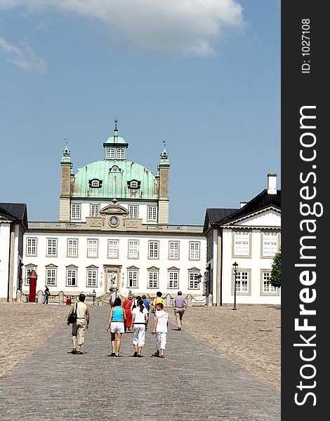 Castel of fredensborg in denmark a sunny sommer day. Castel of fredensborg in denmark a sunny sommer day