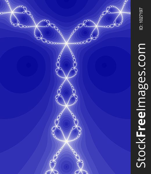 Julia fractal symmetry on blue