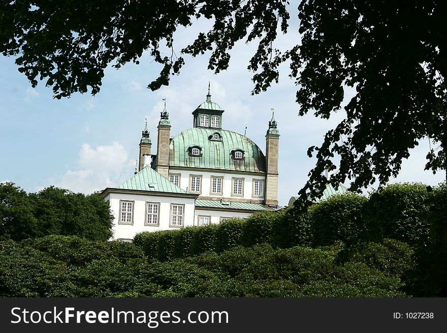 Castel of fredensborg in denmark a sunny sommer day. Castel of fredensborg in denmark a sunny sommer day