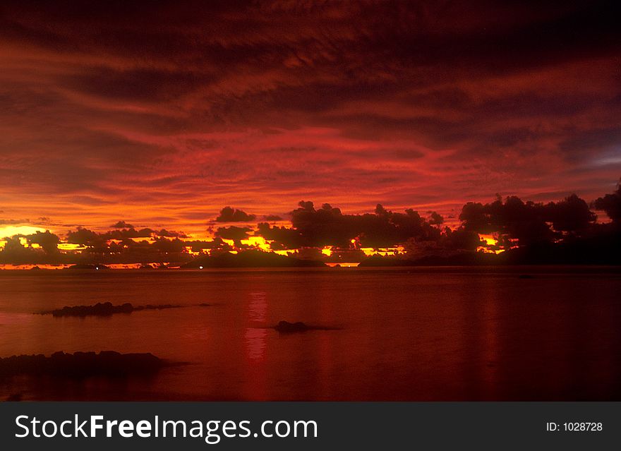 Sunset in Thailand. Sunset in Thailand