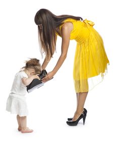 Woman And Her Daughter Royalty Free Stock Photography Woman And Her Daughter Royalty Free Stock Photography