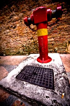 Red Hydrant And Cigarette Butt Stock Image Red Hydrant And Cigarette Butt Stock Image