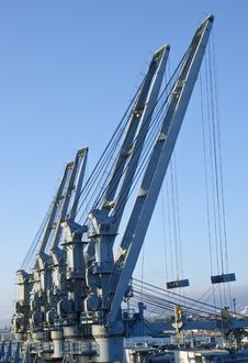 Cranes In Dockyard Stock Image Cranes In Dockyard Stock Image
