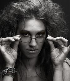 Young Woman With Glasses Royalty Free Stock Images