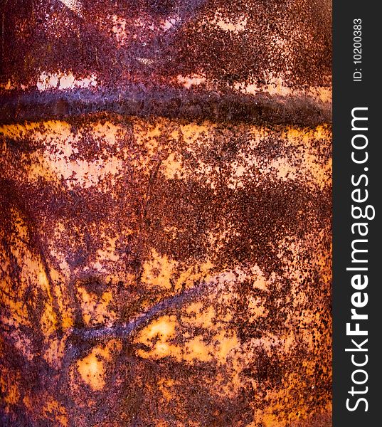 Warm rusty surface metal