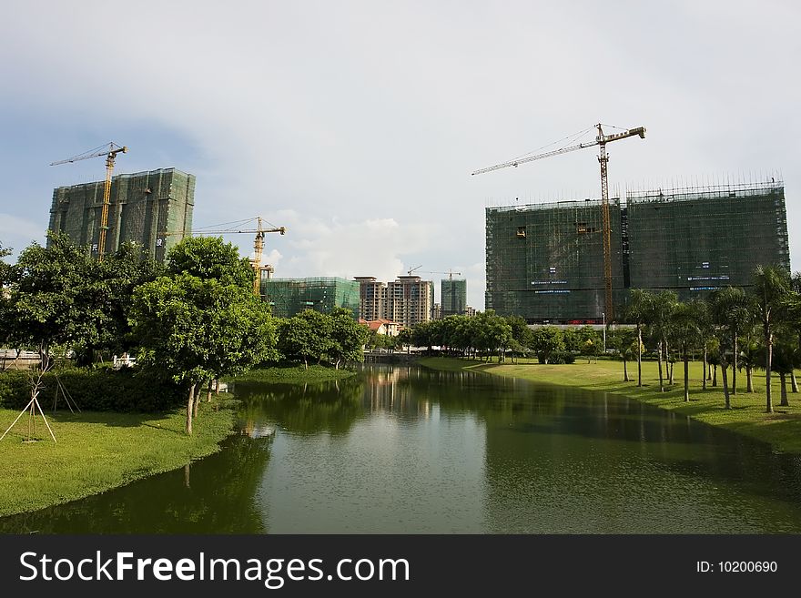 One part of city under construction,Foshan,Canton,China