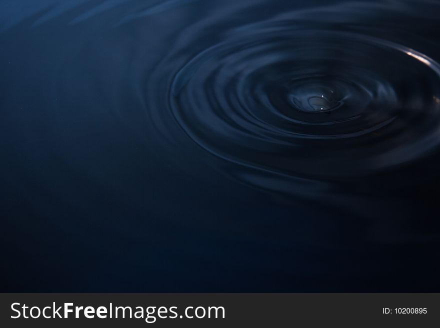 Series of concentric circles in a water surface. Series of concentric circles in a water surface