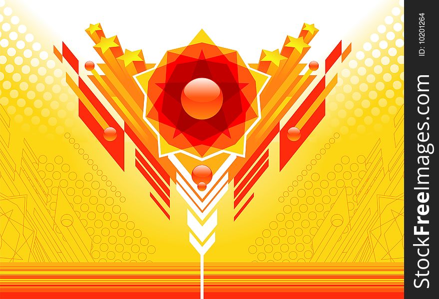 Abstract Yellow-red Design
