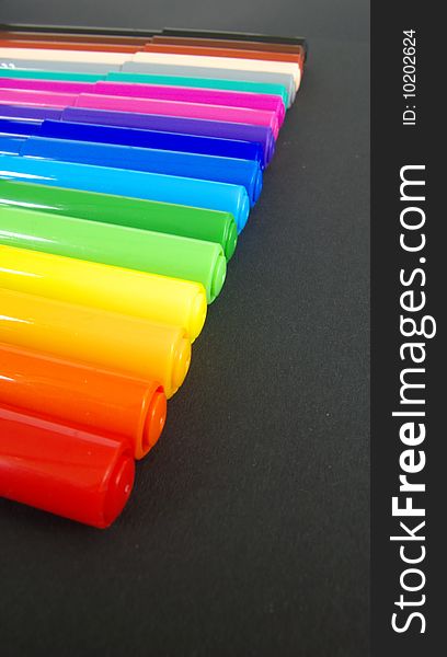 Series of felt tip pen different Art Colors