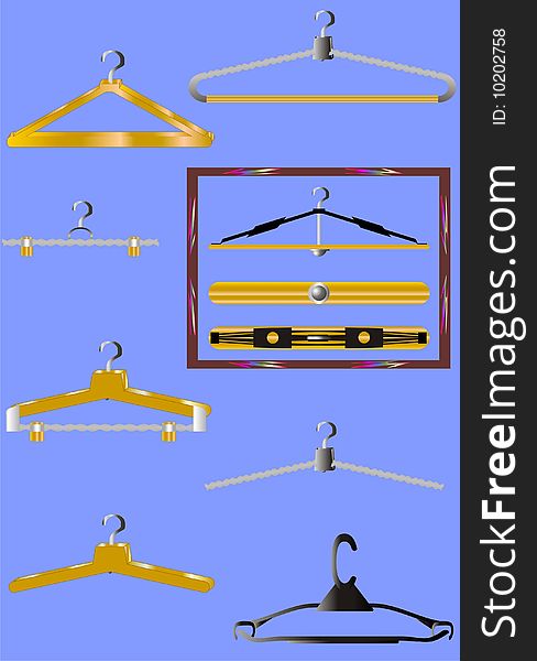 Hanger for clothes from a different material. Hanger for clothes from a different material