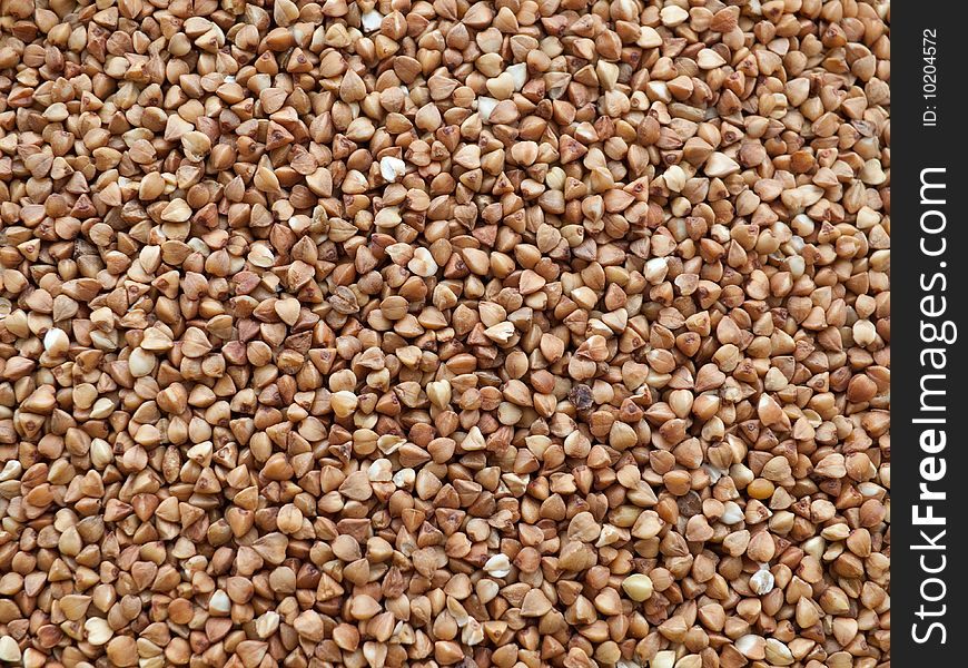 Buckwheat grains as forming background