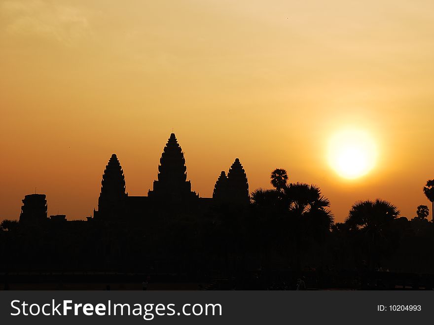 Sunrise at Angkor Wat in Cambodia