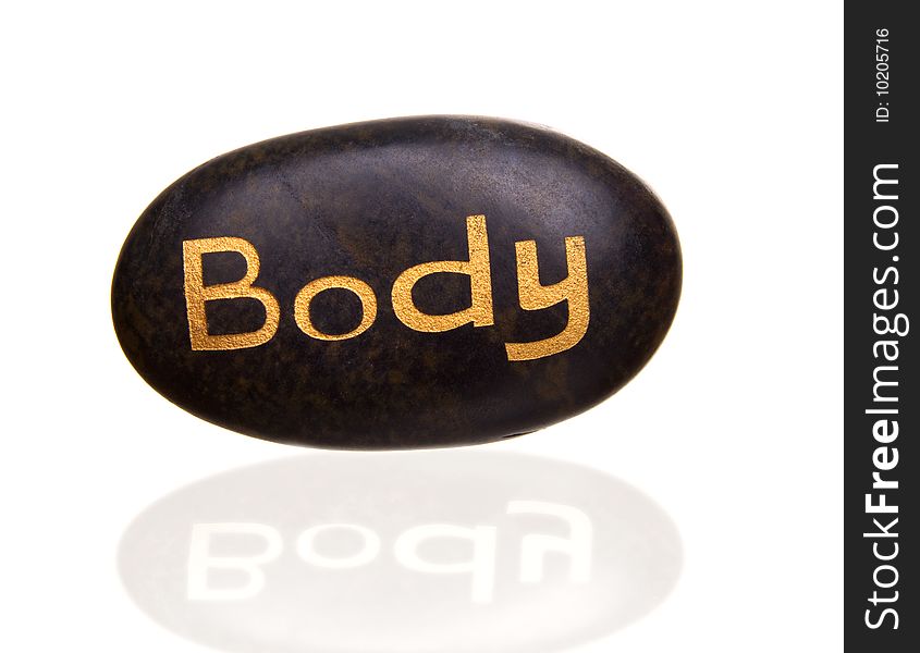 Stone with golden inscription - body