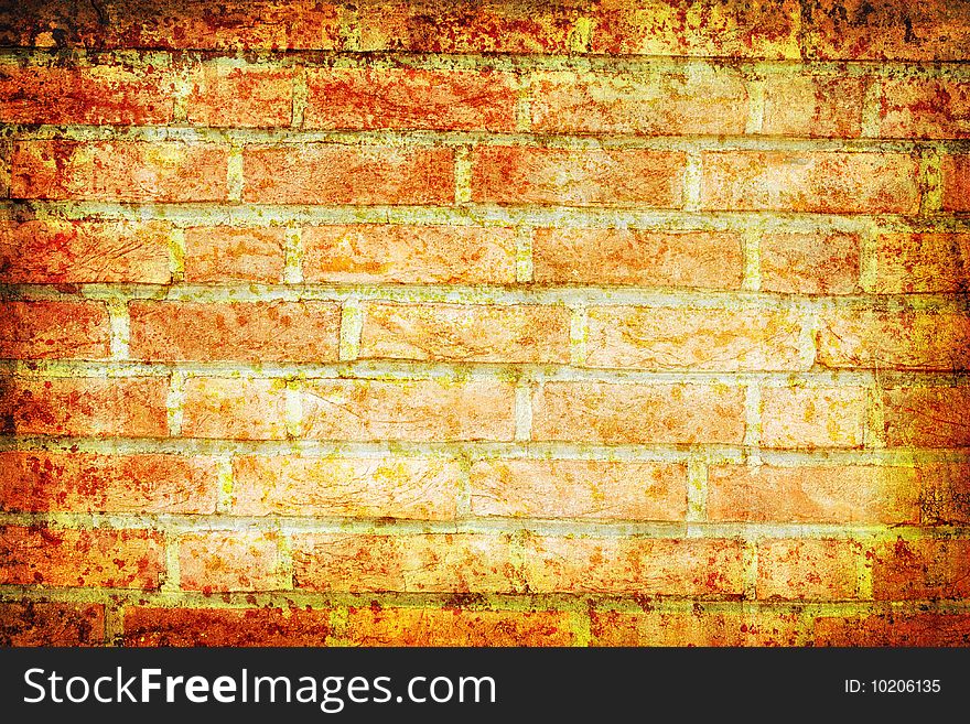 Abstract Brick Wall Grunge Background