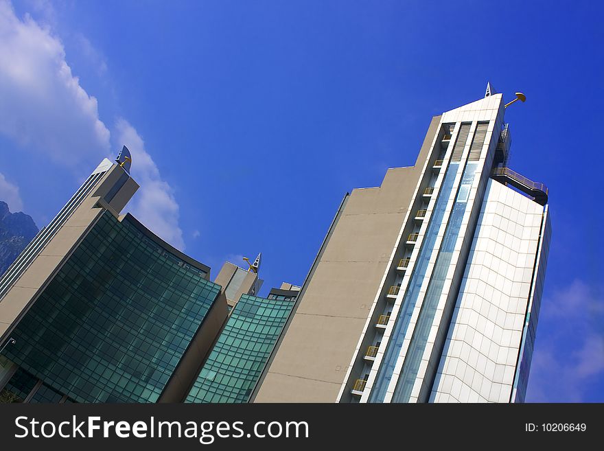 Modern building with many windows