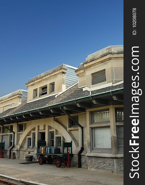 Image taken of an old train Station at French Lick