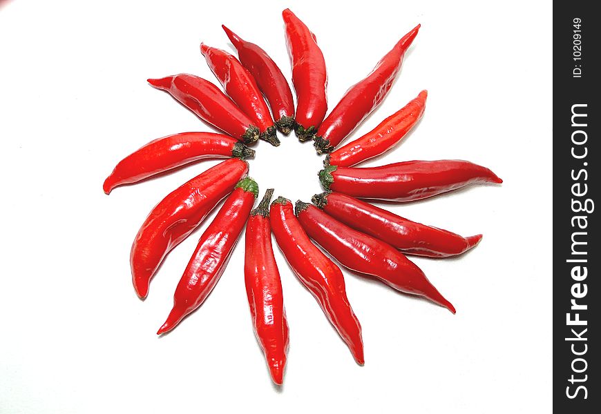 Fresh red pepper with white background. Fresh red pepper with white background