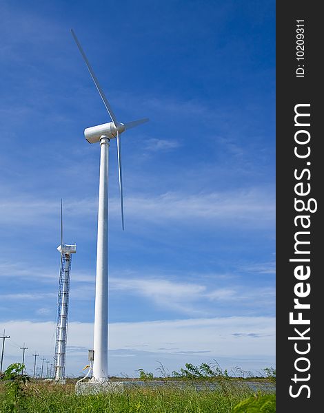 Wind turbine in country of Thailand. Wind turbine in country of Thailand