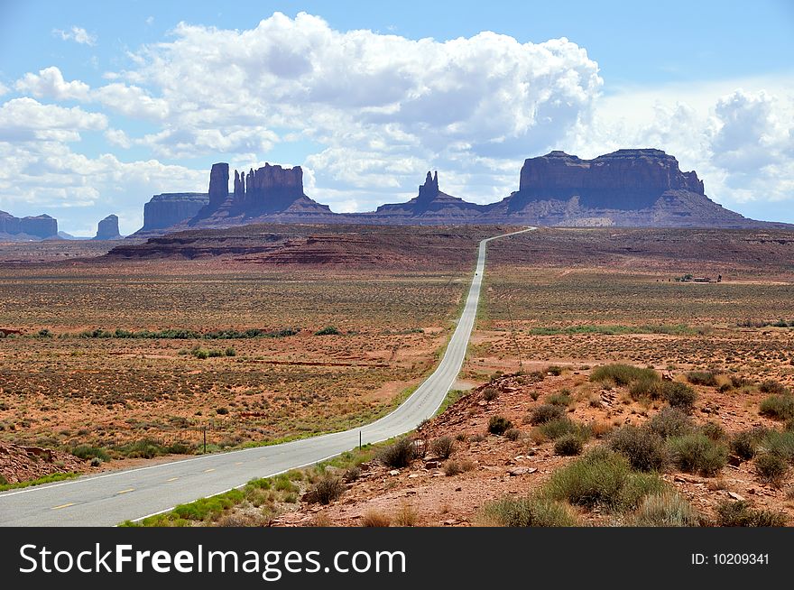 View of Monument Valley from the Utah/Arizona border. Summer 2009. View of Monument Valley from the Utah/Arizona border. Summer 2009