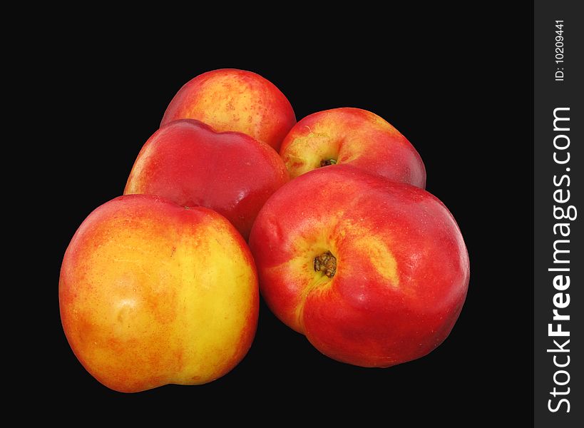 Fresh nectarines with clipping path