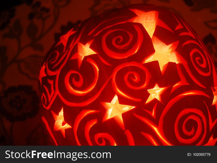 Stars And Spirals Pumpkin