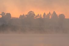 Misty Sunrise Royalty Free Stock Photo Misty Sunrise Royalty Free Stock Photo
