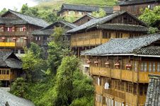 Chinese Village Near Guilin Stock Photos Chinese Village Near Guilin Stock Photos