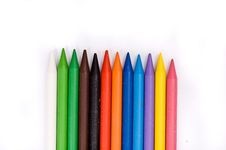 Colorful Wax Crayons Royalty Free Stock Photo