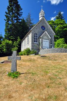 An Old, Small Stone Church Royalty Free Stock Photos