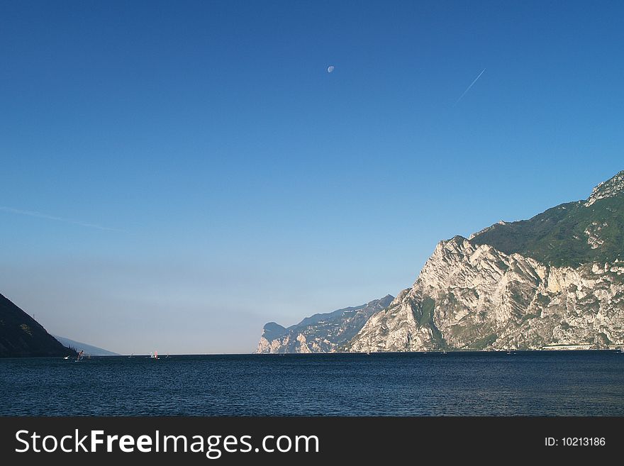Scenery of Lake Garda and mountains, Trentino, Italy. Scenery of Lake Garda and mountains, Trentino, Italy