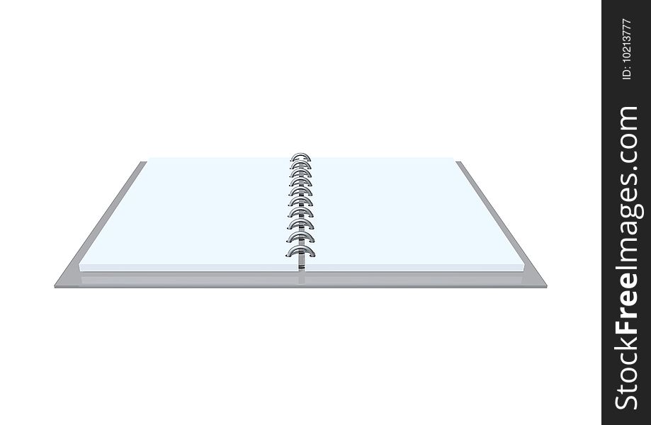 3d render of a blank notebook