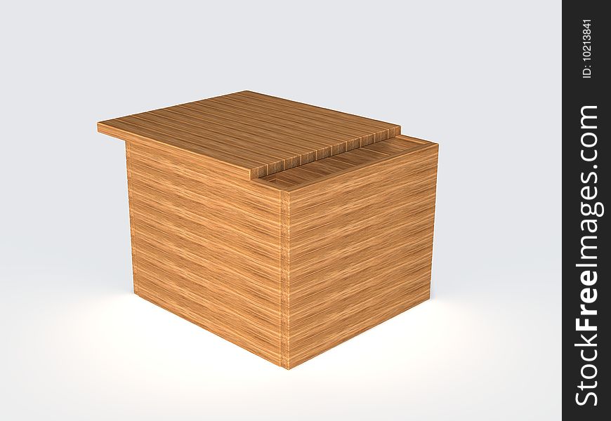 3d image of a open box warehouse
