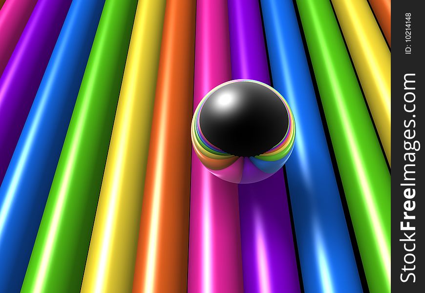 Colorful rainbow style ball background