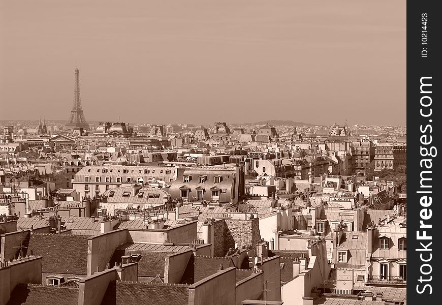 A view of Paris from the Centre George Pompidou. A view of Paris from the Centre George Pompidou