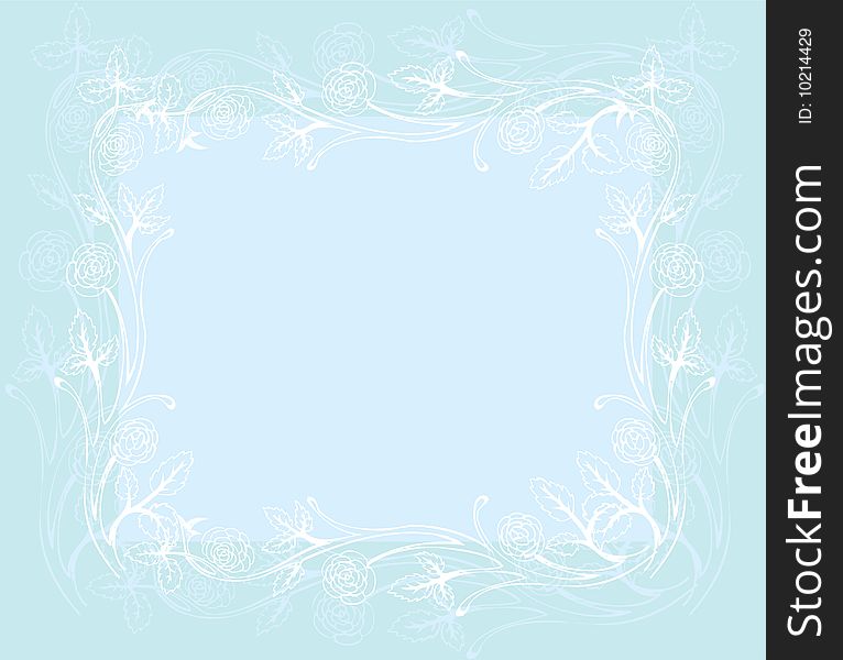 Floral blue banner, vector illustration. Floral blue banner, vector illustration