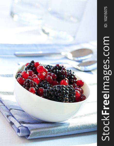 Redcurrants And Blackberries