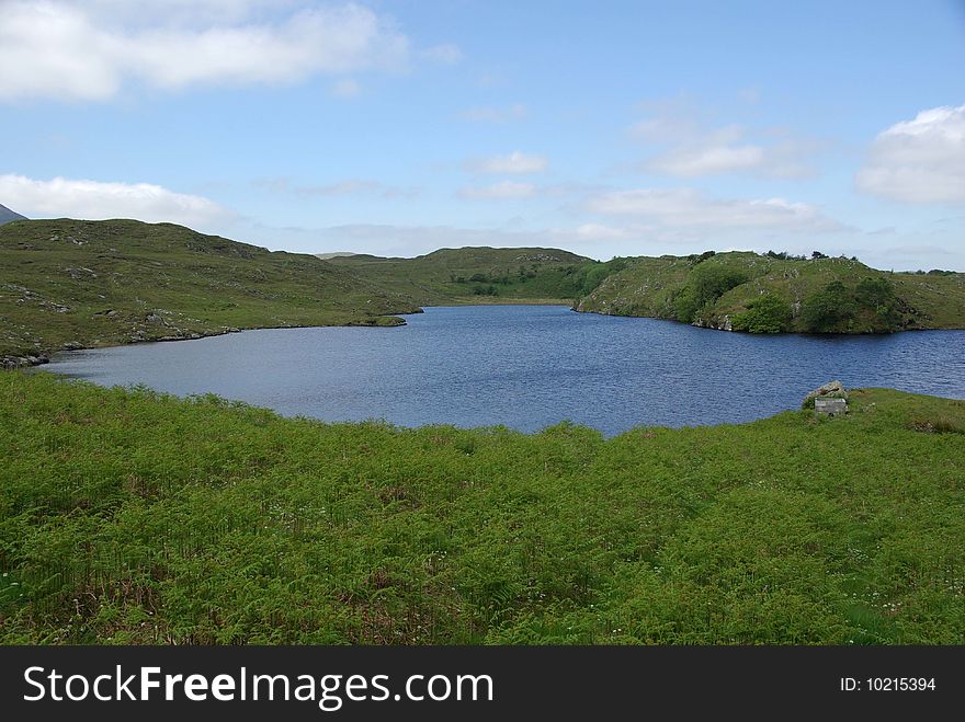 Lake in the Connemara, in Ireland. Lake in the Connemara, in Ireland