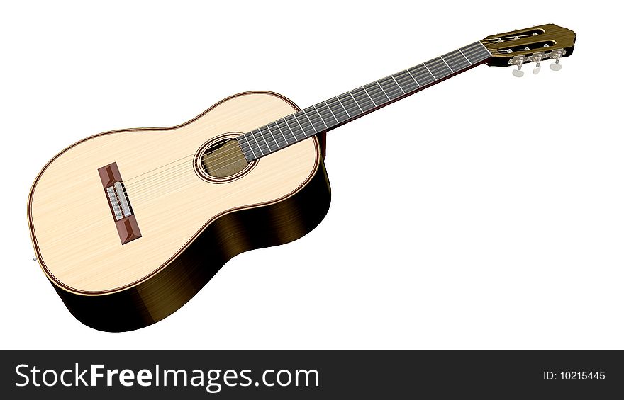Isolated Guitar on a white background. Isolated Guitar on a white background